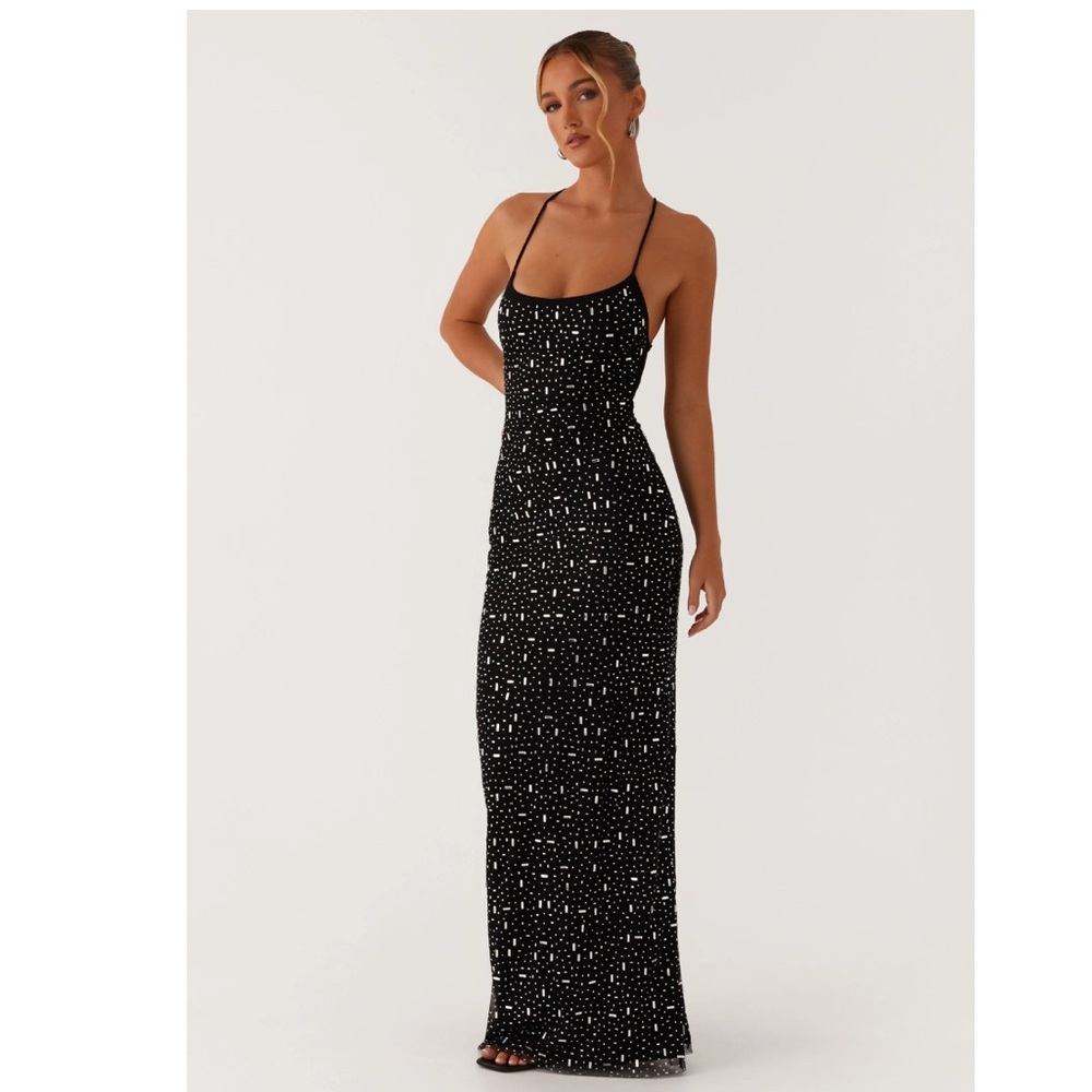 NWT Peppermayo Black Rhinestone Dress